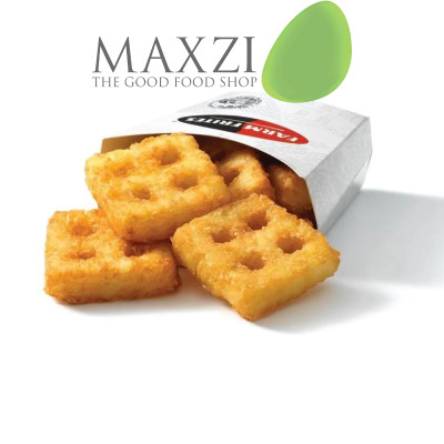 Khoai Tây Chiên Mini Waffle Hashbrown Farm Frites Đông Lạnh 1kg - Maxzi