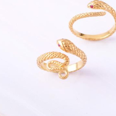 Nhẫn bạc nữ rắn đuôi xoắn Gix Jewel N38