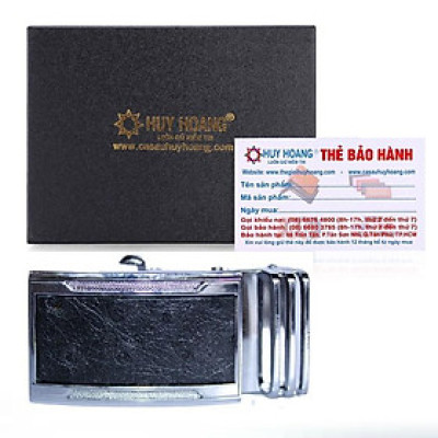 HP9417 - Đầu khóa da đà điểu Huy Hoàng da hột 3,5 phân đầu trắng màu đen