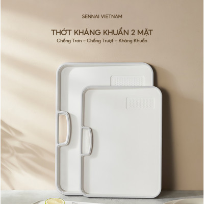 Thớt Chống Trượt Cao Cấp YOKO Chất Liệu Nhựa Nguyên Sinh An Toàn Cho Sức Khỏe - Hàng chính hãng ( Tặng kèm khăn lau tay PaKaSa) - Giao màu ngẫu nhiên