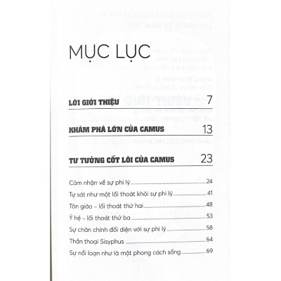 Những Nhà Tư Tưởng Lớn - Camus Trong 60 Phút - Vanlangbooks
