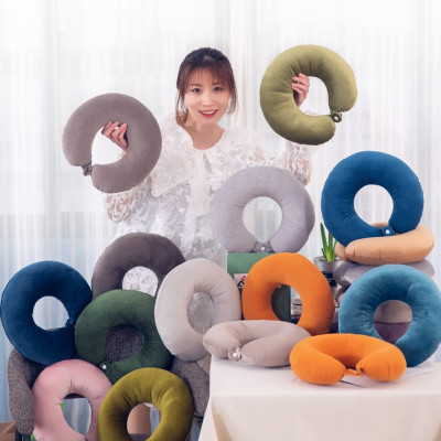Gối Kê Cổ Đi Máy Bay, Gối Kê Cổ Du Lịch, Gối Chữ U Văn Phòng, Gối Tựa Đầu Ô Tô Cao Cấp Mềm Mịn Giao Màu Ngẫu Nhiên