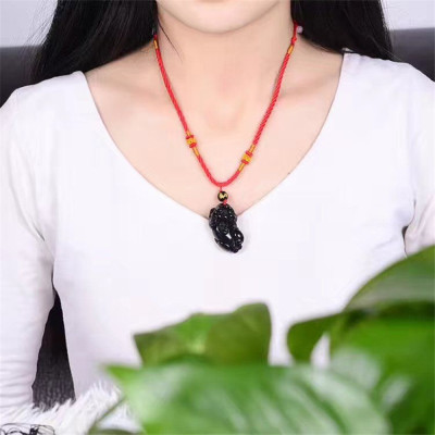 Vòng Cổ Tỳ Hưu Opal Đen Tự Nhiên