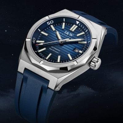 Đồng hồ nam chính hãng IW CARNIVAL IW711G-2 Kính sapphire ,chống xước ,Chống nước 50m ,Bảo hành 24 tháng,Máy cơ (Automatic),dây cao su cao cấp, mặt xanh thiết kế đơn giản dễ đeo