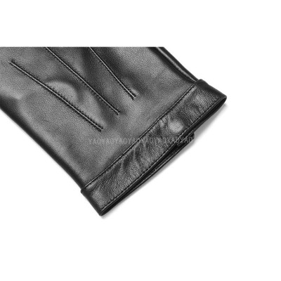 Găng tay nam hở ngón chống trơn BHYST55 Găng tay phượt lót lông, da cừu thật. thoái mái lái xe.