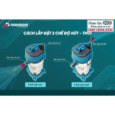 Máy hút bụi NAKAWA 30L Công suất 1600W, lực hút khỏe tiện lợi cho công việc dọn dẹp nhà cửa