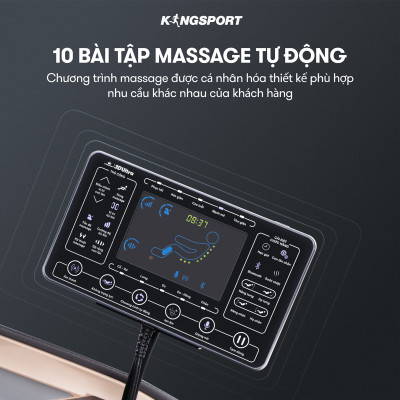 CHỈ GIAO MIỀN NAM | Ghế massage toàn thân cao cấp KINGSPORT DELUXE G97 chế độ massage 3D Ultra, 10 chương trình massage tự động