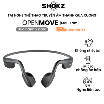 Tai Nghe Bluetooth Thể Thao Truyền Âm Thanh Qua Xương SHOKZ OPEN MOVE S661  - Hàng chính hãng - Pin sử dụng trong 6 tiếng - Kháng nước IP55