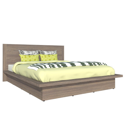 Giường ngủ cao cấp Tundo màu xám 140cm x 200cm