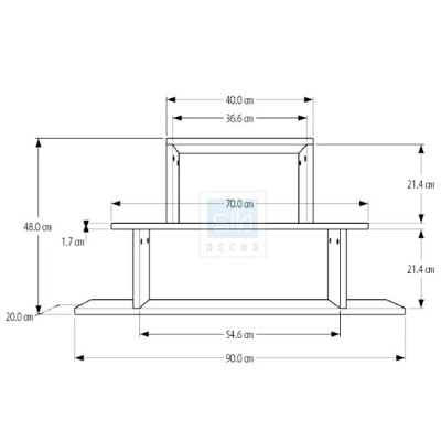 Kệ Gỗ Trang Trí Treo Tường 3 Tầng Juno Sofa CTKT514 KT 90 x 48 x 20cm