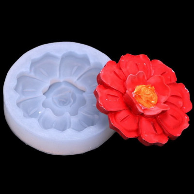 Khuôn silicon làm bánh, rau câu, khuôn trung thu hoa cánh tiên 2 tầng loại 7 cm - Mã số 1067