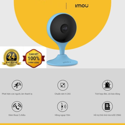 Camera Wifi Imou C22EP đàm thoại 2 chiều độ nét full HD, lắp trong nhà hồng ngoại thông minh cân bằng sáng - Hàng Chính Hãng
