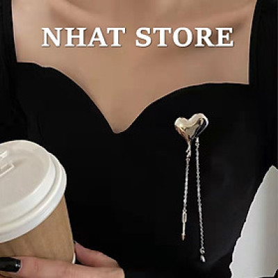 Ghim Cài Áo Nam Nữ Hình Trái Tim – Cài Váy, Áo Sơ Mi Phong Cách, Tinh Tế