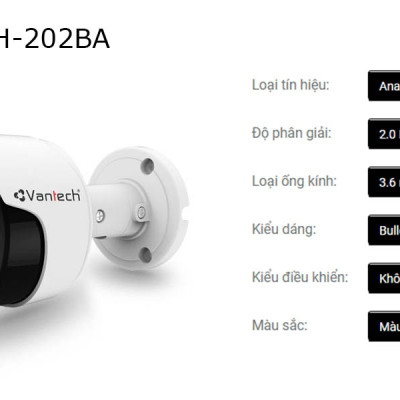 Camera hồng ngoại AHD VPH-202BA - Hàng chính hãng