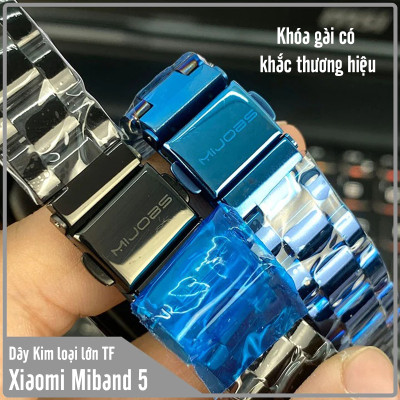 Dây thay thế cho Xiaomi Miband 5 kim loại bản lớn TF DRU - Hàng Chính Hãng