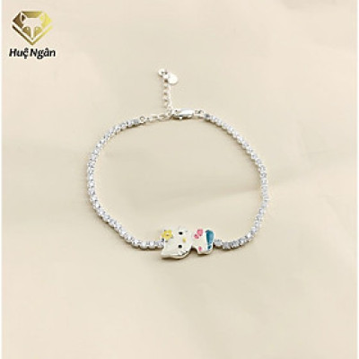 Lắc tay bạc 925 Huệ Ngân - Mèo Kitty X1