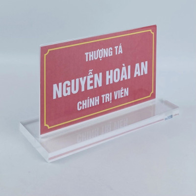 Kệ mica 2 mặt Enter E17C-0 23x13.5cm, đế 25x10cm dày 15mm không vát cạnh