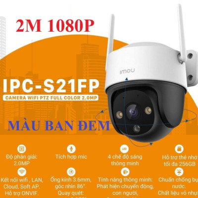 Camera IMOU IPC-S21FP, (2MP), có MIC, LED, Full Color - Hàng chính hãng