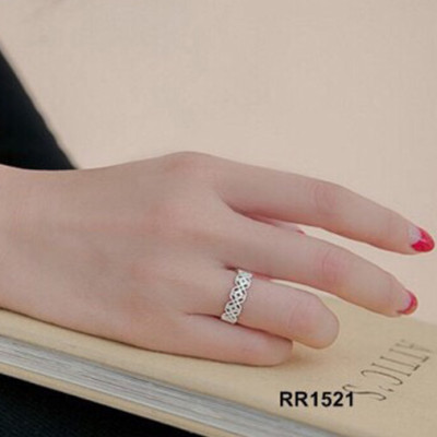 Nhẫn bạc nữ trang sức bạc Ý S925 Bạc xinh Huệ Ngân RR1521