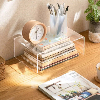 Kệ trưng bày mica 3 mặt uốn Enter TB112 200x80x120mm mica dày 2mm, Kệ livestream, Kệ mica chữ U trong suốt để đồ đa năng (20)