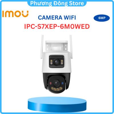 Camera Cruiser Dual 2 6MP IMOU IPC-S7XEP-10M0WED (5MP + 5MP) phát hiện dạng người, hồng ngoại 30m, đèn báo, đàm thoại - Hàng chính hãng