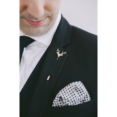 Ghim cài áo - ghim cài vest Chim công đính đá