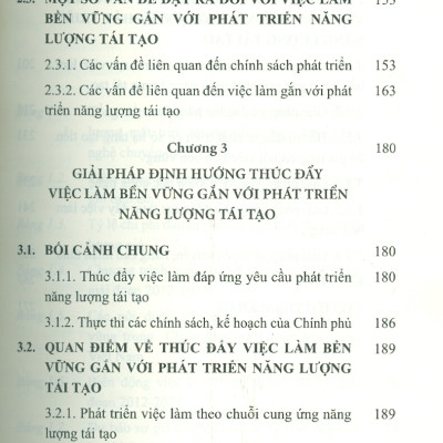 Việc Làm Bền Vững Gắn Với Việc Phát Triển Năng Lượng Tái Tạo (Nghiên Cứu Trường Hợp Tại Tỉnh Ninh Thuận) - TS. Trần Thị Tuyết chủ biên