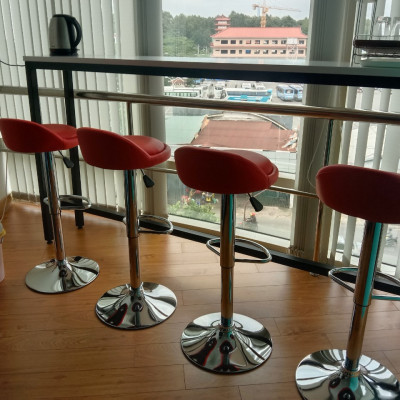 Ghế quầy bar lưng thấp bọc nệm PVC CB2258-P Nội thất Capta