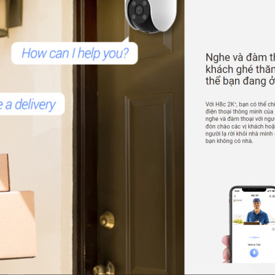 Camera Wifi EZVIZ H8C 5MP, Quay Quét 360 Độ, H8C 3M/2MP Đàm Thoại 2 Chiều, Ghi Hình Màu Ban Đêm- Hàng Chính Hãng