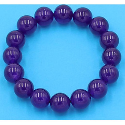 Chuỗi đeo tay - thạch anh tím 12 ly 16 hạt - hợp mệnh Hỏa, mệnh Thổ