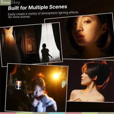 Ulanzi LM07 - Đèn Pin Chụp Ảnh Di Động Dành Cho Máy Ảnh Và Máy Quay, Chế Độ Zoom Sáng, Nhiệt Độ Màu 2000K-8000K - Hàng chính hãng