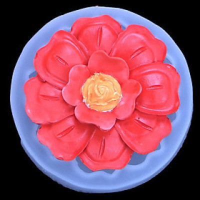 Khuôn silicon làm bánh, rau câu, khuôn trung thu hoa cánh tiên 2 tầng loại 7 cm - Mã số 1067