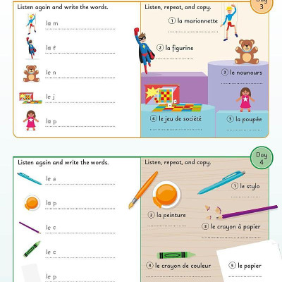 French For Everyone Junior 5 Words A Day: Learn And Practise 1,000 French Words