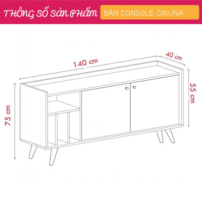 Bàn sảnh ra vào gỗ hiện đại SMLIFE Criuna