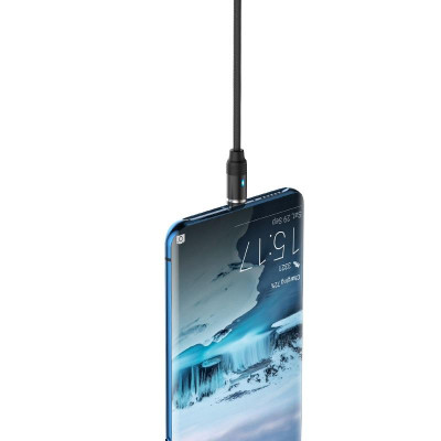 Cáp Sạc Nam Châm Cho Samsung, Xiaomi, Oppo... Hoco U76 - Dây Sạc Type-C Từ Tính Báo Đèn, Cáp Dù Siêu Bền - Hàng Chính Hãng