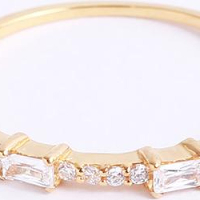 Nhẫn bạc nữ đính đá chữ nhật TPHCM Gix Jewel N26