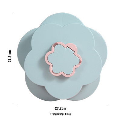 Khay Đựng Mứt Ngày Tết Hộp Bảo Quản Đồ Khô Xoay 2 Tầng Chính Hãng