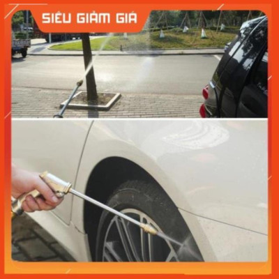 Bộ dây vòi xịt nước rửa xe, tưới cây . tăng áp 3 lần, loại 7m, 10m 206701-2 đầu đồng, cút, + tặng túi đựng bút