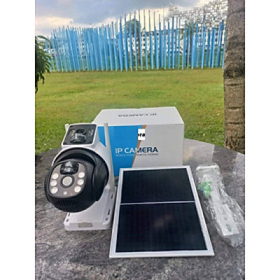 [MỚI RA MẮT] Camera NLMT PHIÊN BẢN 2 TẤM PIN,12000MAH QUAN SÁT RỘNG HƠN, CÒI BÁO ĐỘNG TO, 3 MẮT 3 KHUNG, XOAY 360 - HÀNG CHÍNH HÃNG