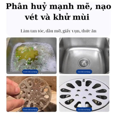 Bột Thông Cống Cực Mạnh, Lọ Thông Cống Đa Năng 260gram