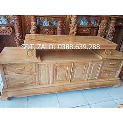 Kệ Tivi gỗ Gõ Đỏ toàn bộ 2m giá 9tr