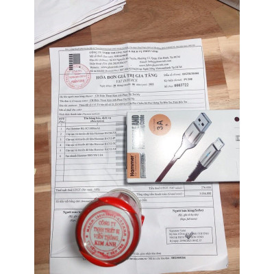 Dây sạc nhanh 3A Hiệu Ham mer ( H-C12-I ), Chân L  Có đèn báo, Hàng chính hãng bảo hành 12 tháng