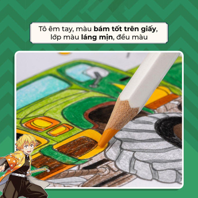 Hộp 24 Bút Chì Màu Thanh Gươm Diệt Quỷ - Colokit CPC-C043/DS - Hộp Thiếc - Tặng Bộ Thẻ Photocard Demon Slayer