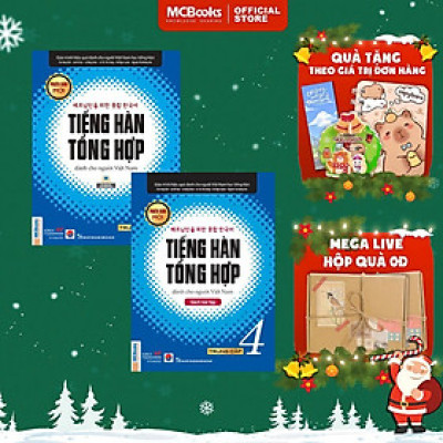 Sách - Tiếng Hàn Tổng Hợp Dành Cho Người Việt Nam Trung Cấp 4 - Sách Học + Sách Bài Tập - Bản Màu - MCBooks