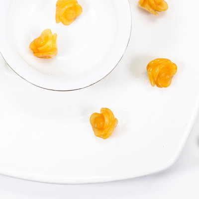 Charm hoa mẫu đơn đá thiên nhiên làm mặt nhẫn, mặt dây chuyền, bông tai, vòng tay - Ngọc Qúy Gemstones