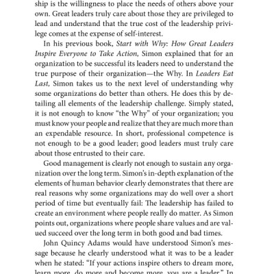 Leaders Eat Last : Why Some Teams Pull Together And Others Don