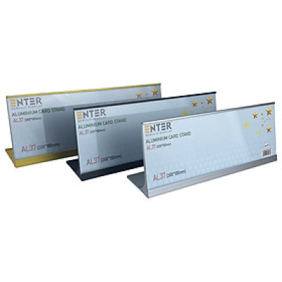 Bảng thông tin để bàn nhôm Enter AL37 300x100mm, Biển chức danh, Bảng tên để bàn, Kệ chức vụ