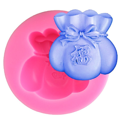 Khuôn silicon làm bánh bao, bánh trôi nước, rau câu, khuôn trung thu túi tiền tài lộc - Loại 8 cm - Mã số 1009