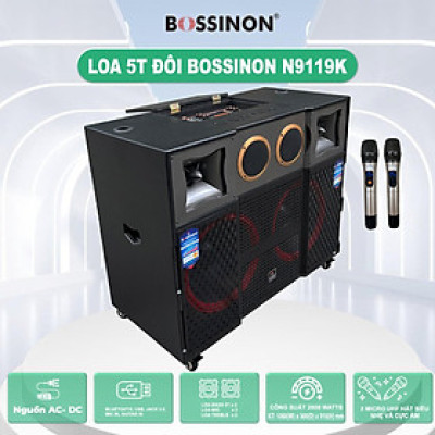 Loa tủ công suất lớn bass 50 đôi Bossinon N9119K - Công suất 3000W - Hàng Chính Hãng