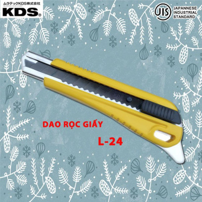 DAO RỌC GIẤY CÓ MÓC 18MM KDS L-24 (KHÓA TỰ ĐỘNG)